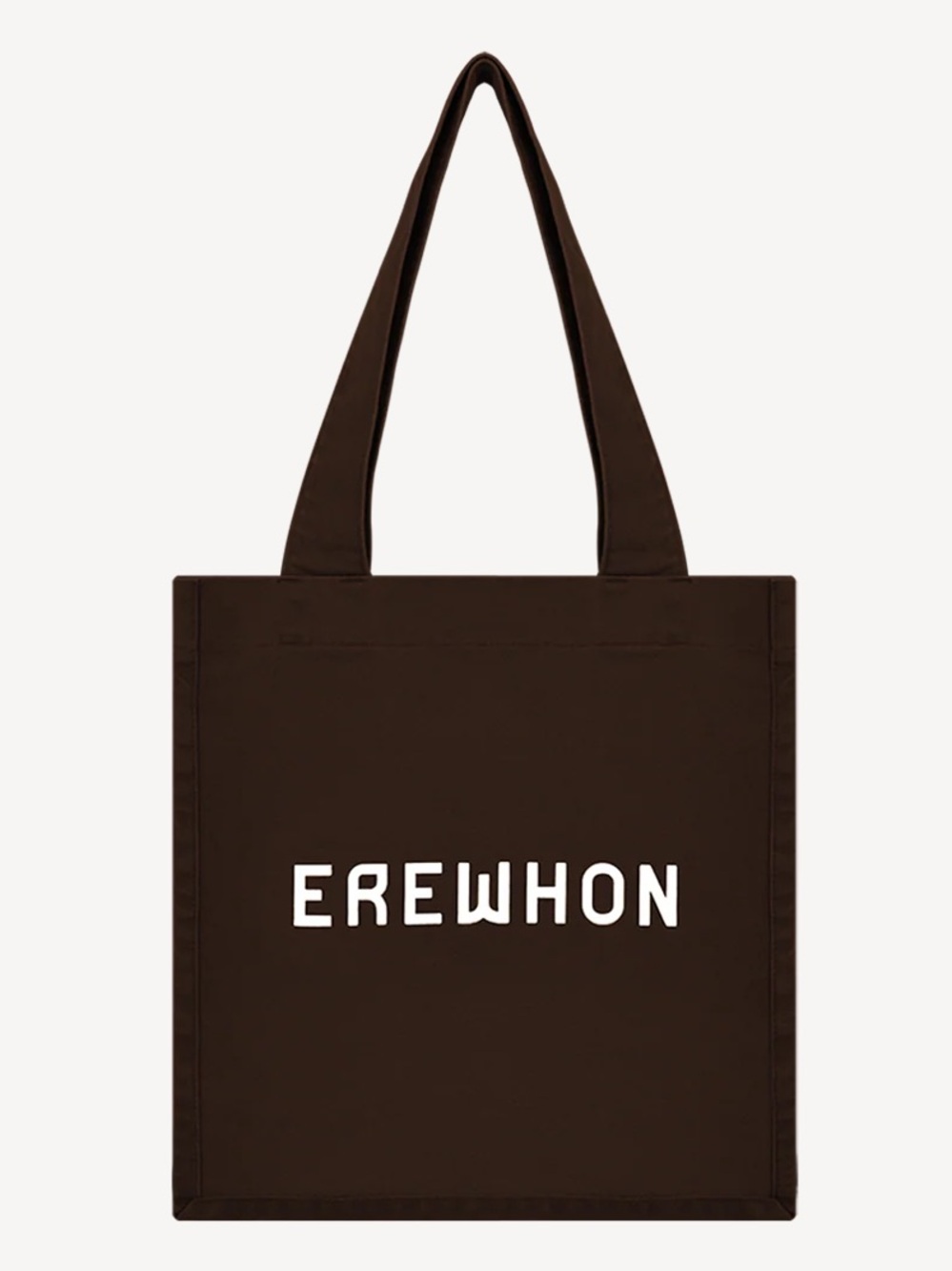 NEW EREWHON Shopper Bag Tote Market Bag Brown Bracken